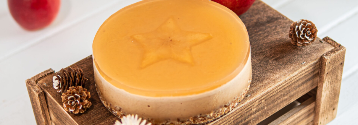 Vegan Apple Cider Cheesecake, made in-house